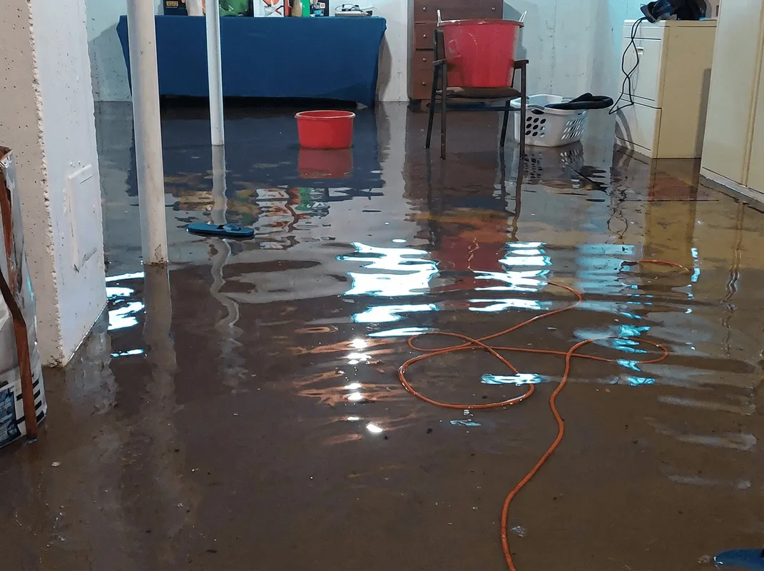 Basement with boiler, cabinets and washing machine completely flooded in Little Rock, AR